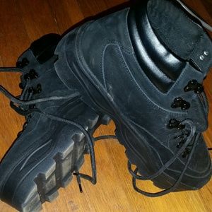 Platform suede sneakers